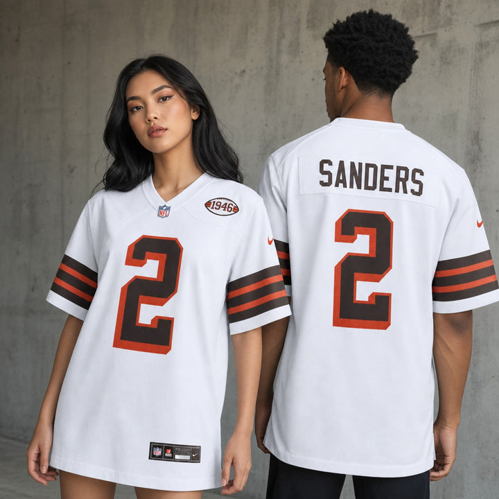 Cleveland Browns Shedeur Sanders White Game Jersey