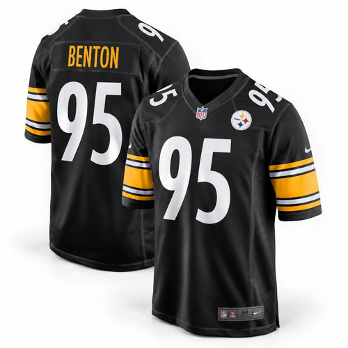 Men's Pittsburgh Steelers Keeanu Benton Black Team Game Jersey JS5449 - 1
