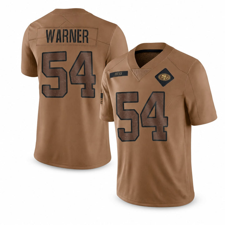 San Francisco 49ers Fred Warner Salute To Service Limited Jersey