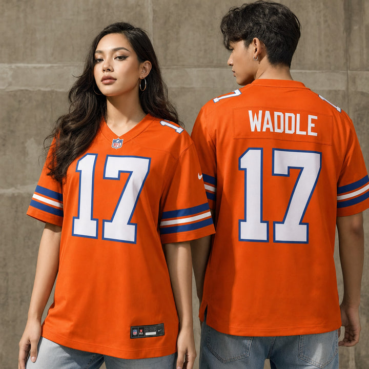 Denver Broncos Jaylen Waddle Game Jersey Loose Fit