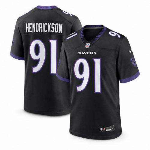 Baltimore Ravens Trey Hendrickson Black Alternate Game Jersey - 1