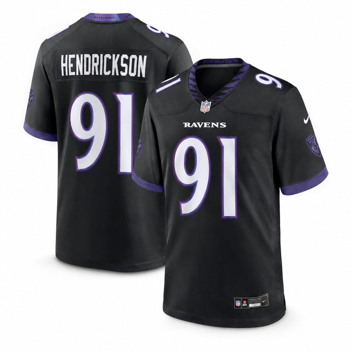 Baltimore Ravens Trey Hendrickson Black Alternate Game Jersey