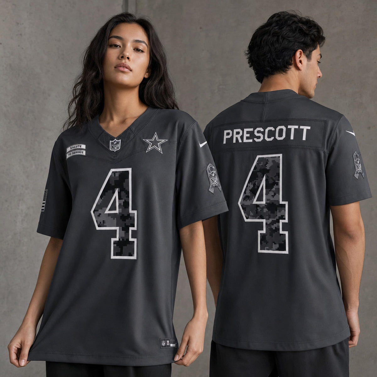 Dallas Cowboys Dak Prescott Polyester Salute Jersey - 2