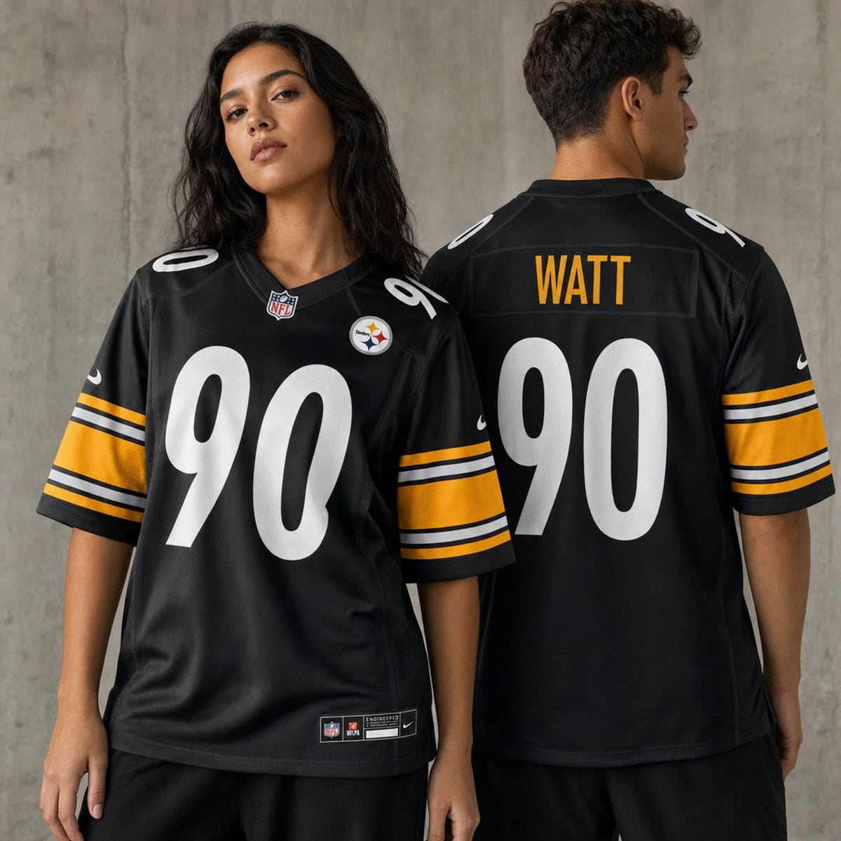 Pittsburgh Steelers T.J. Watt Black Game Jersey - 2