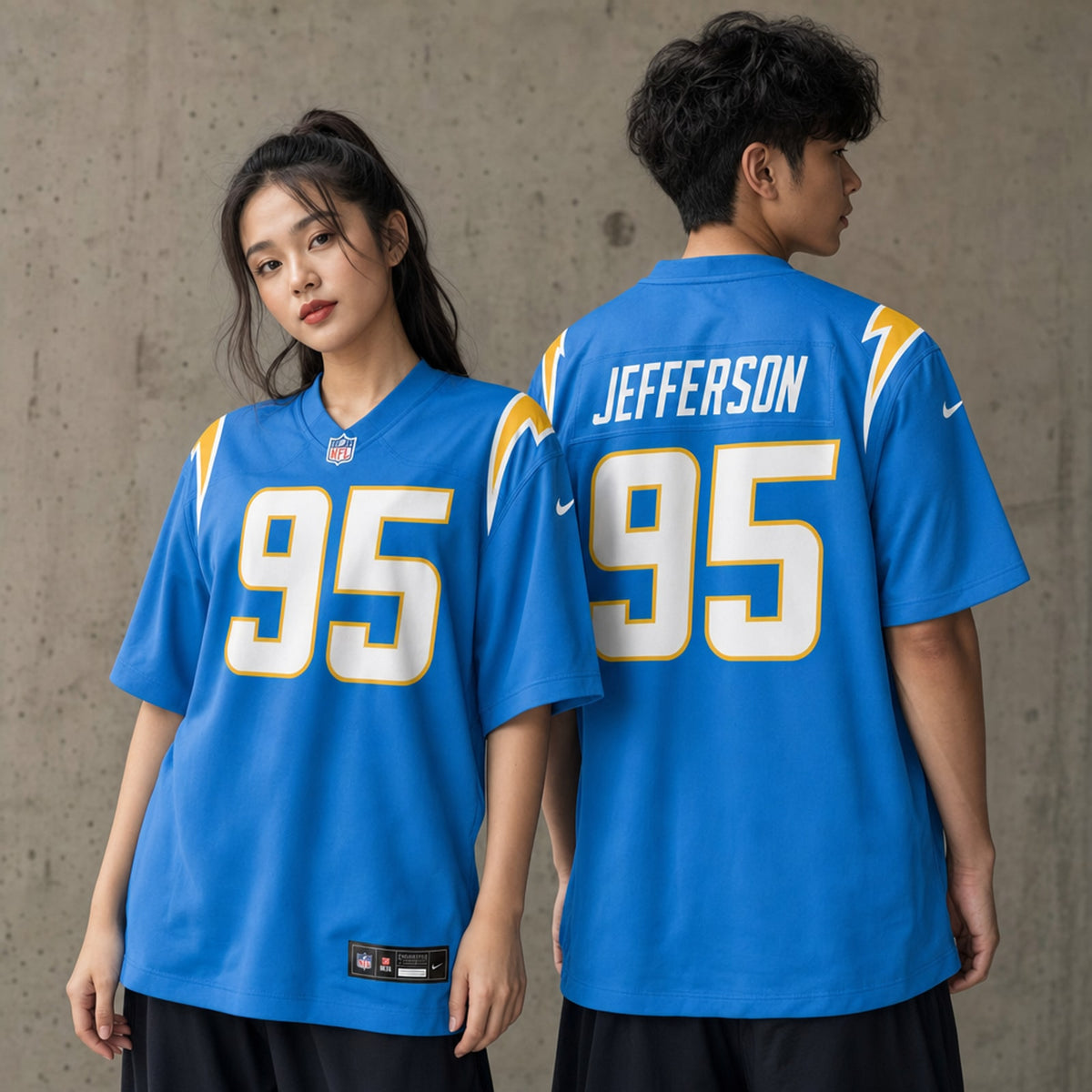 Los Angeles Chargers Jordan Jefferson Polyester Game Jersey - 2