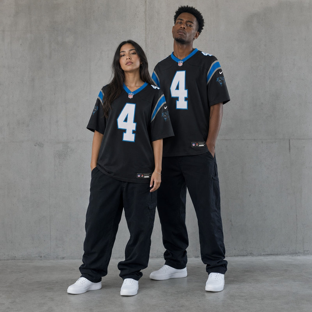 Carolina Panthers Tetairoa McMillan Black Game Jersey - 3