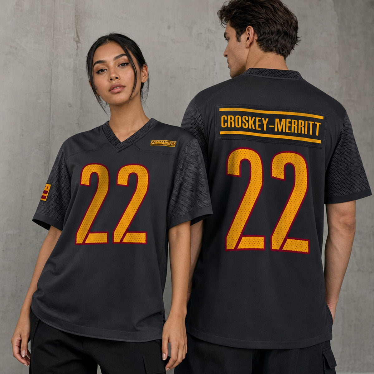 W.Commanders Jacory Croskey-Merritt Home Player Jersey - 2