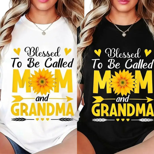 Blessed To Be Called Mom And Grandma T Shirt Premium Family Legacy Graphic Tee.jpg