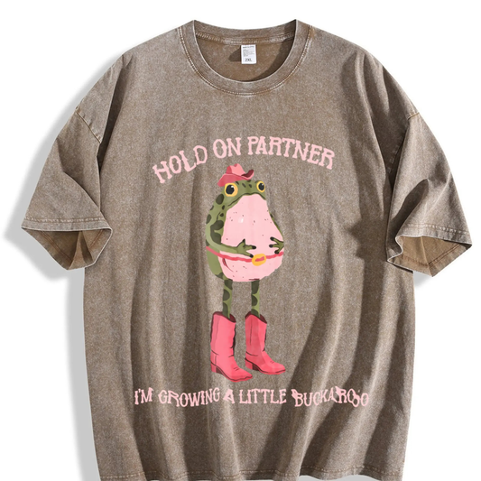 Hold On Partner Buckaroo T Shirt.png