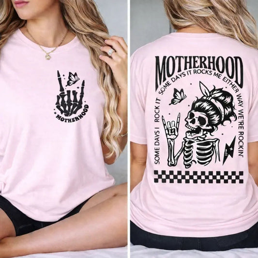 Motherhood Sometimes I Rock It T Shirt Funny Relatable Mom Graphic Tee Premium 100 Cotton Motherhood Life Top Made in USA.jpg