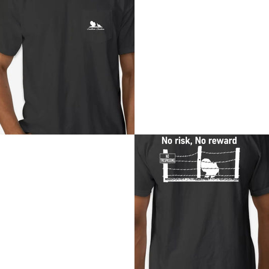 No Risk No Reward Wild Turkey Hunting T Shirt Vintage Strutting Turkey Graphic Tee Premium 100 Cotton Hunter Gift Made in USA.jpg