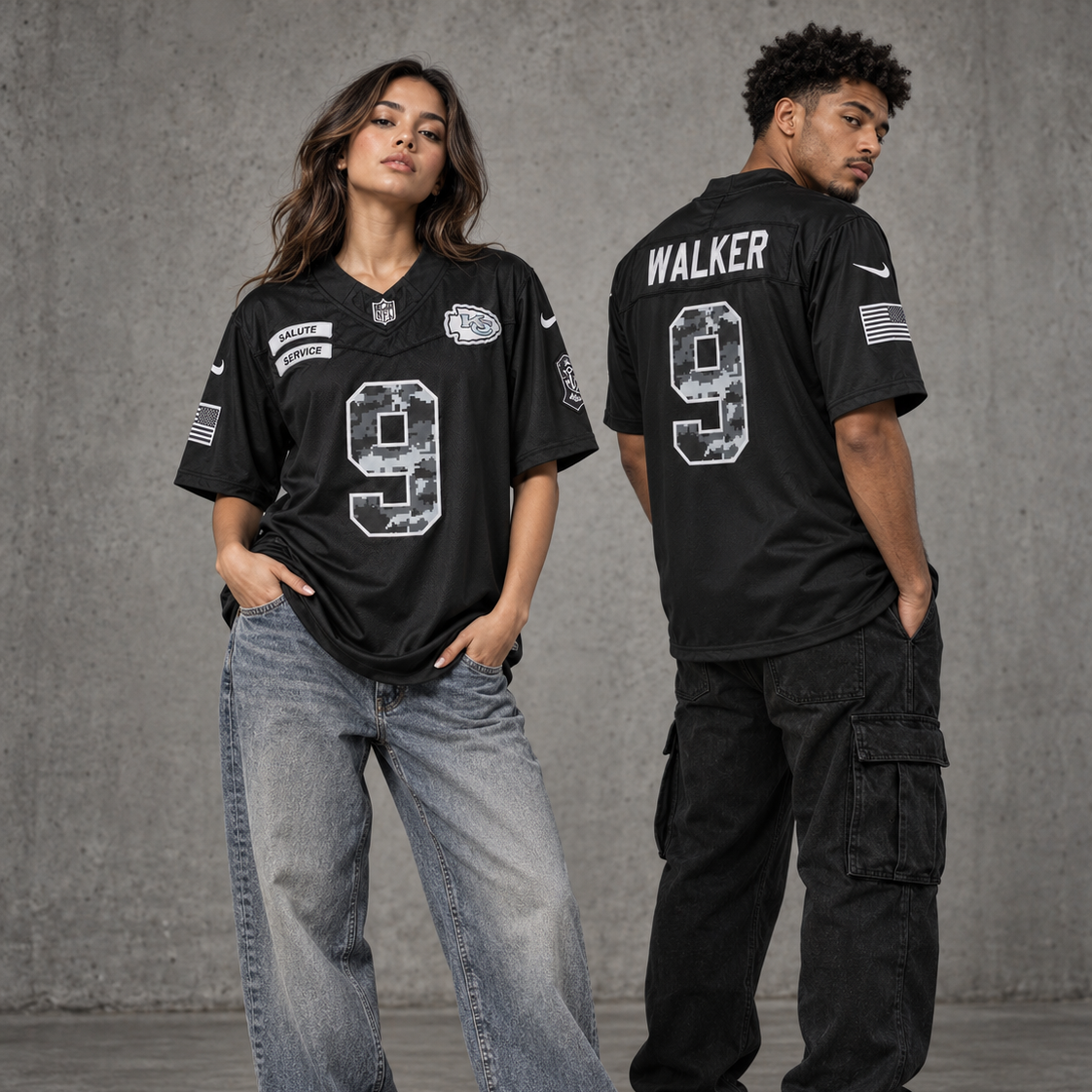 Black Gray White Chicago Bears Inspired Jahdae Walker 9 Football Jersey