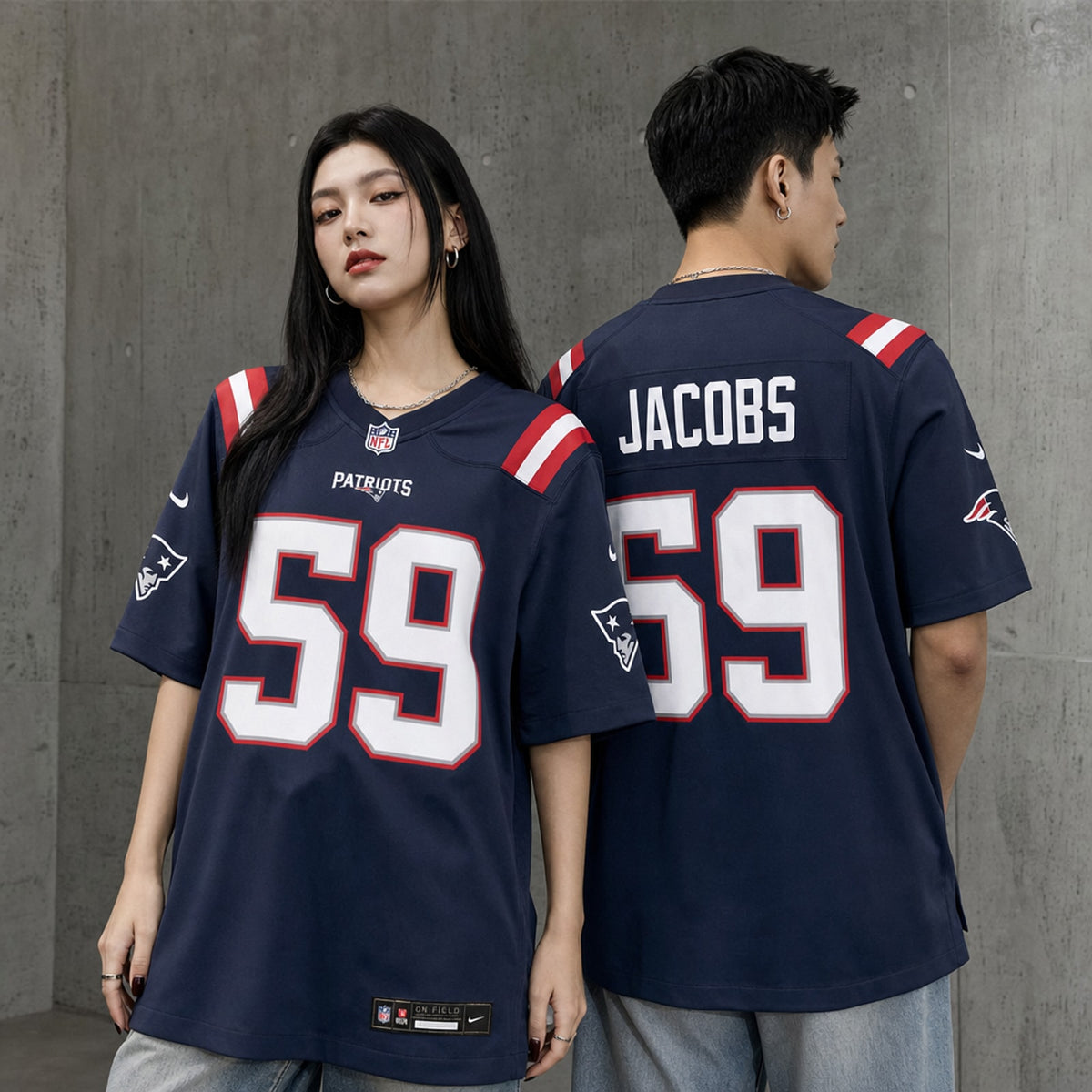 New England Patriots Khalil Jacobs Game Jersey - 2