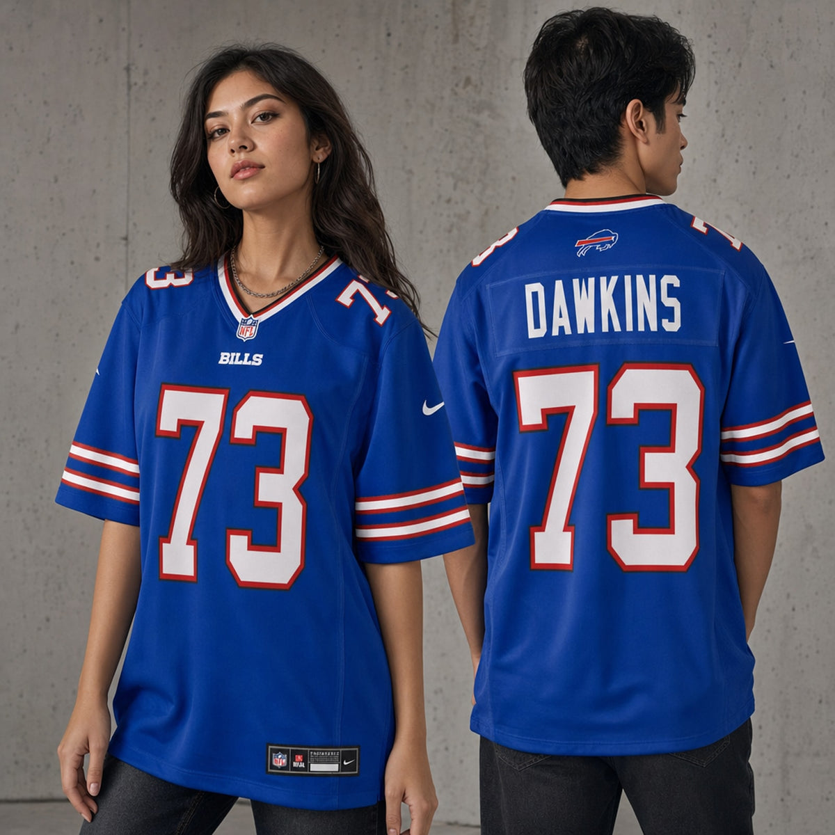 Buffalo Bills Dion Dawkins Game Jersey Loose Fit - 2