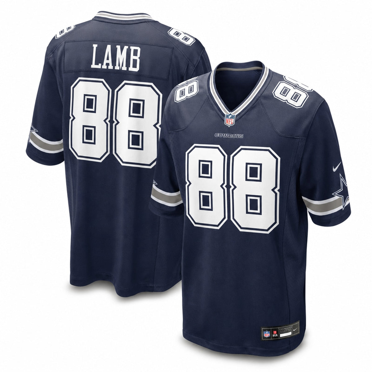 Dallas Cowboys CeeDee Lamb Navy Game Jersey - 1