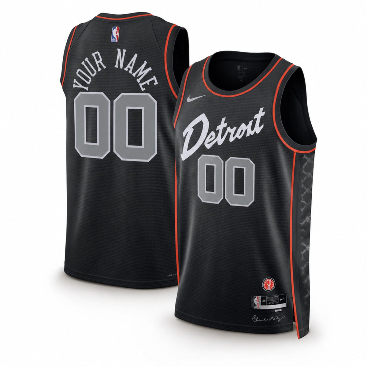 Detroit Pistons Custom City Edition Swingman Jersey - 1