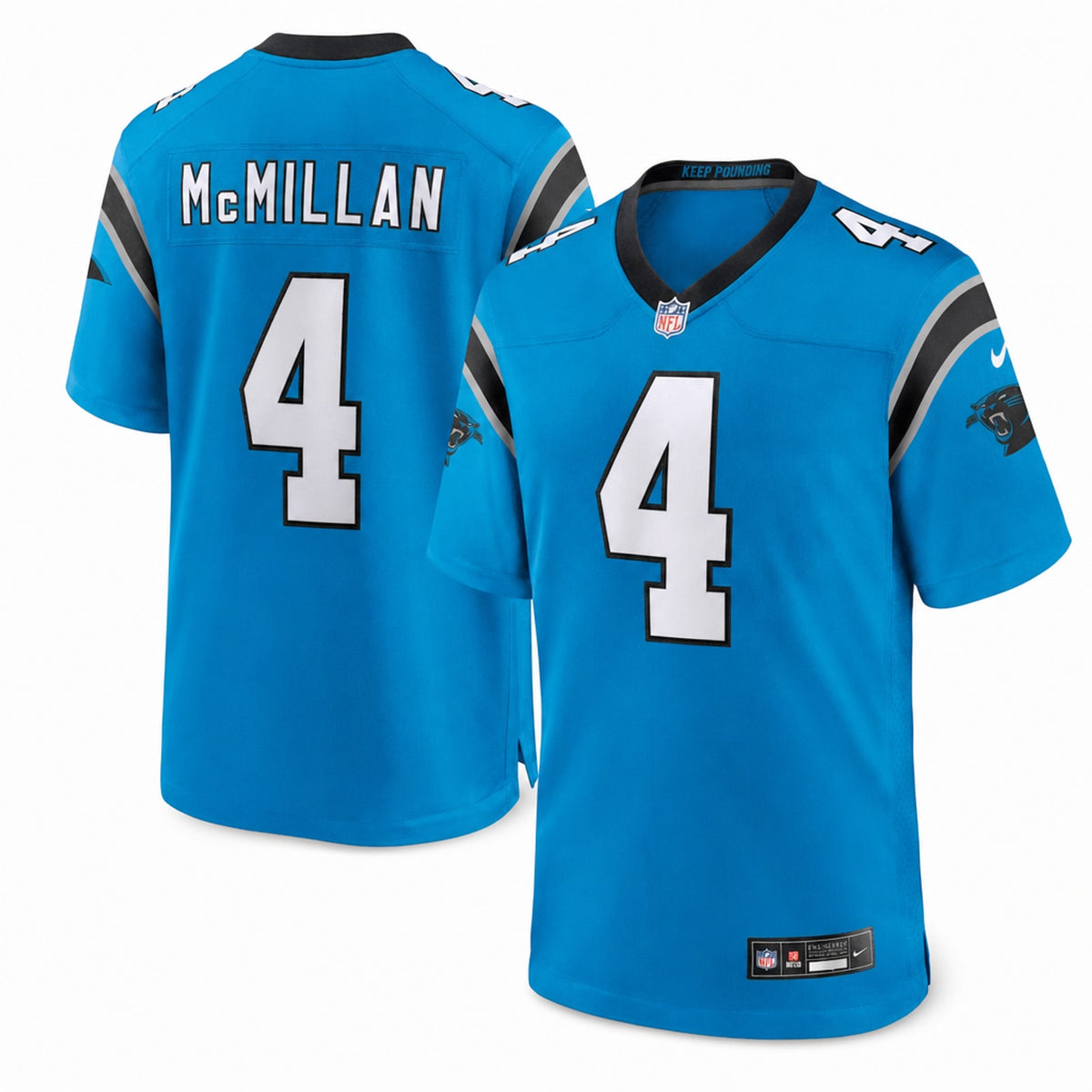 Carolina Panthers Tetairoa McMillan Blue Alternate Game Jersey - 1