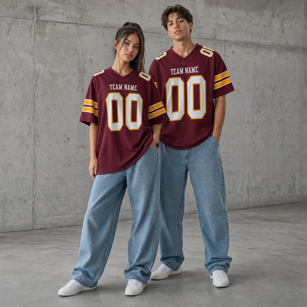 Recycled Polyester Football Jersey Mesh Athletic Cut - 3