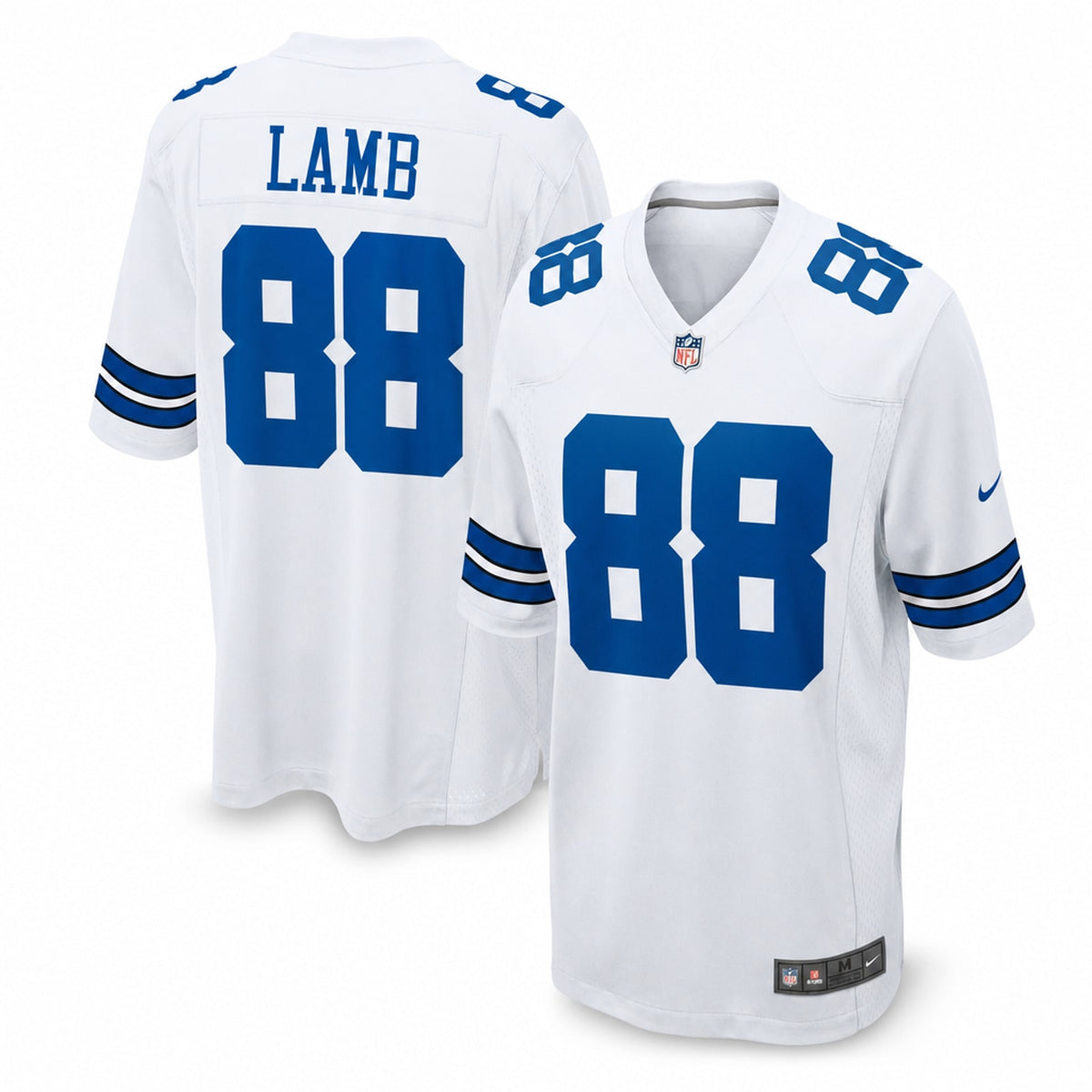 Dallas Cowboys CeeDee Lamb White Game Jersey - 1