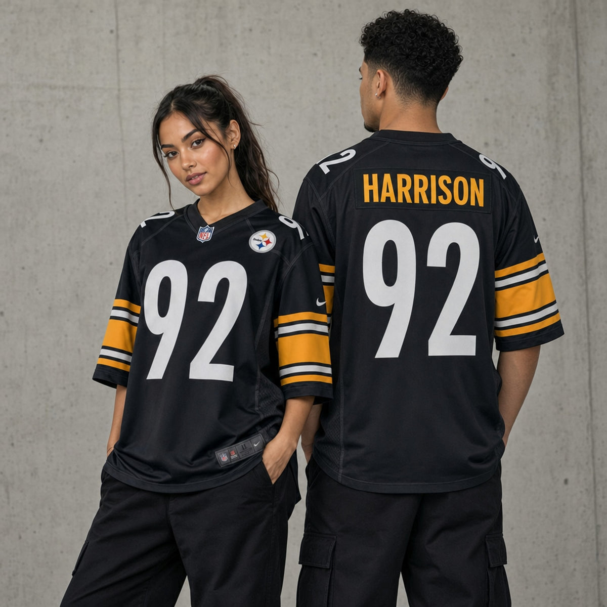 Pittsburgh Steelers James Harrison Game Jersey Retired Style - 2