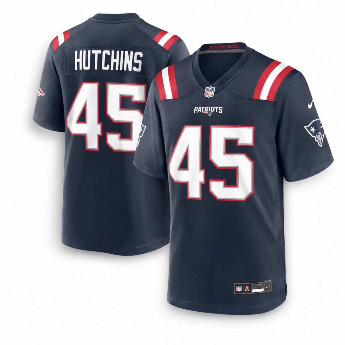 New England Patriots Quintayvious Hutchins Game Jersey - 1