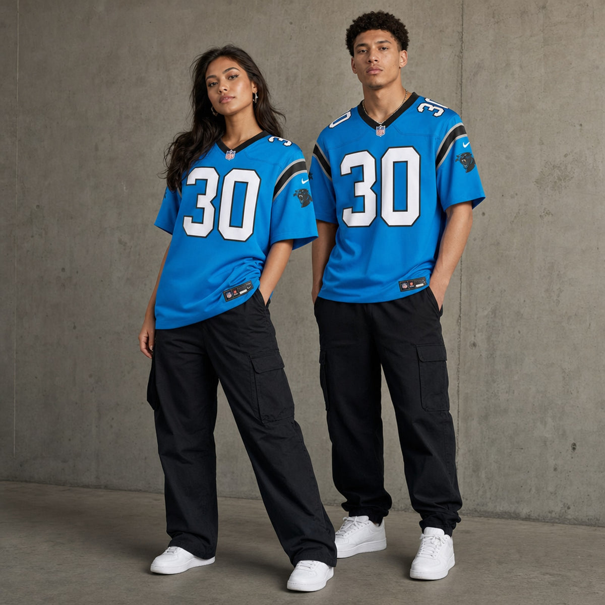 Carolina Panthers Chuba Hubbard Blue Alternate Game Jersey - 3