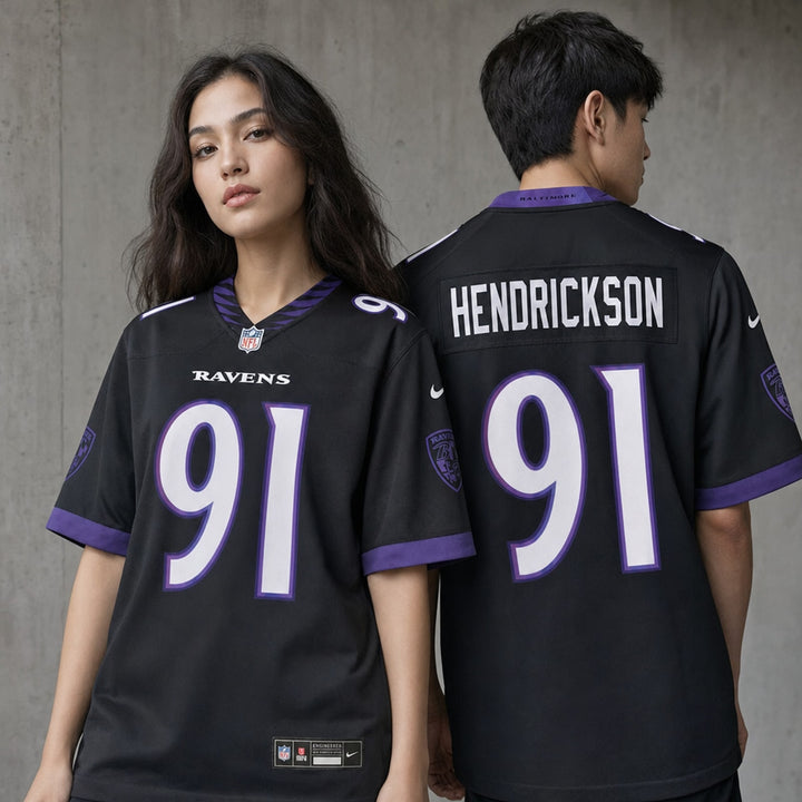Baltimore Ravens Trey Hendrickson Black Alternate Game Jersey