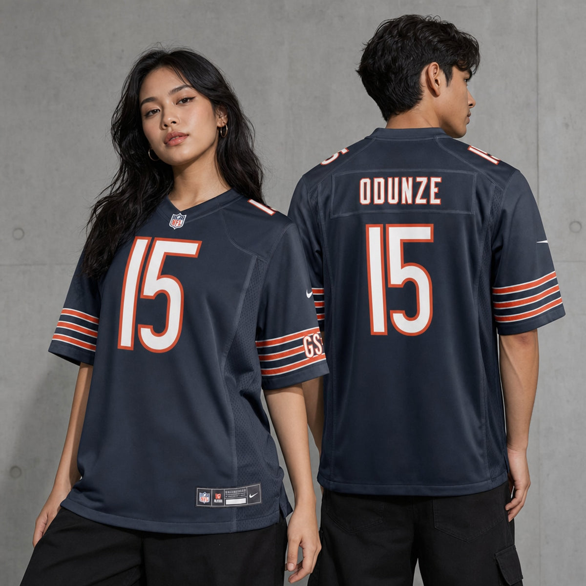 Chicago Bears Rome Odunze Game Jersey Loose Fit - 2