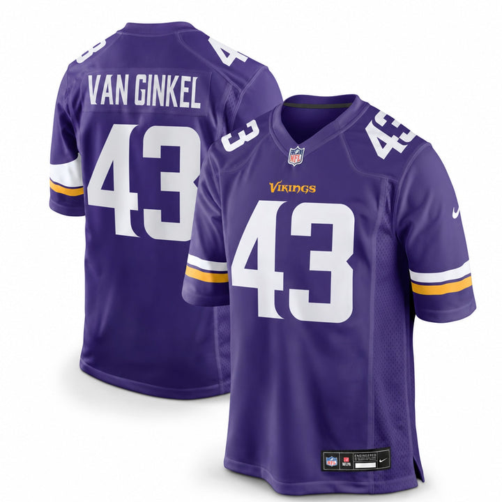 Minnesota Vikings Andrew Van Ginkel Purple Game Jersey