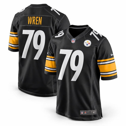 Men's Pittsburgh Steelers Renell Wren Black Game Jersey JS9242 - 1