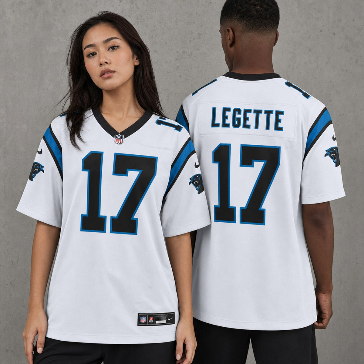 Carolina Panthers Xavier Legette White Game Jersey - 2