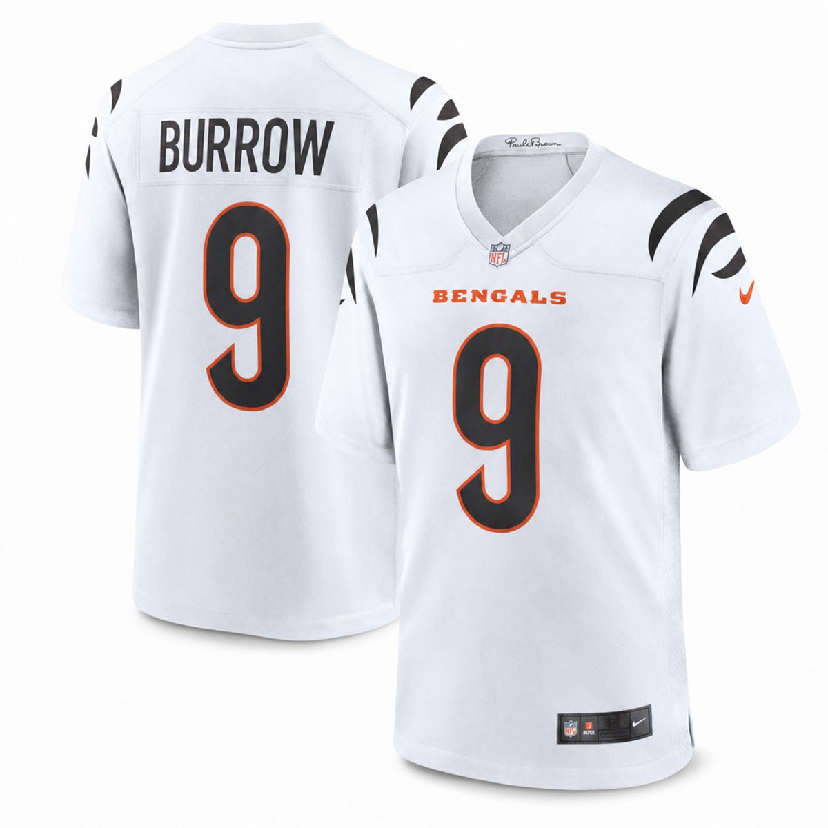 Cincinnati Bengals Joe Burrow White Game Jersey - 1