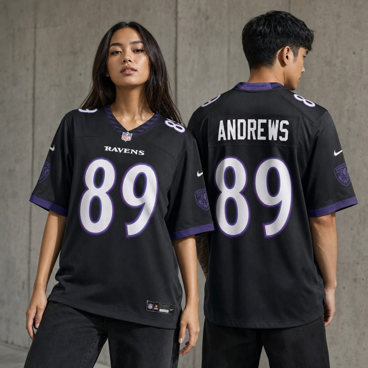 Baltimore Ravens Mark Andrews Black Alternate Game Jersey - 2