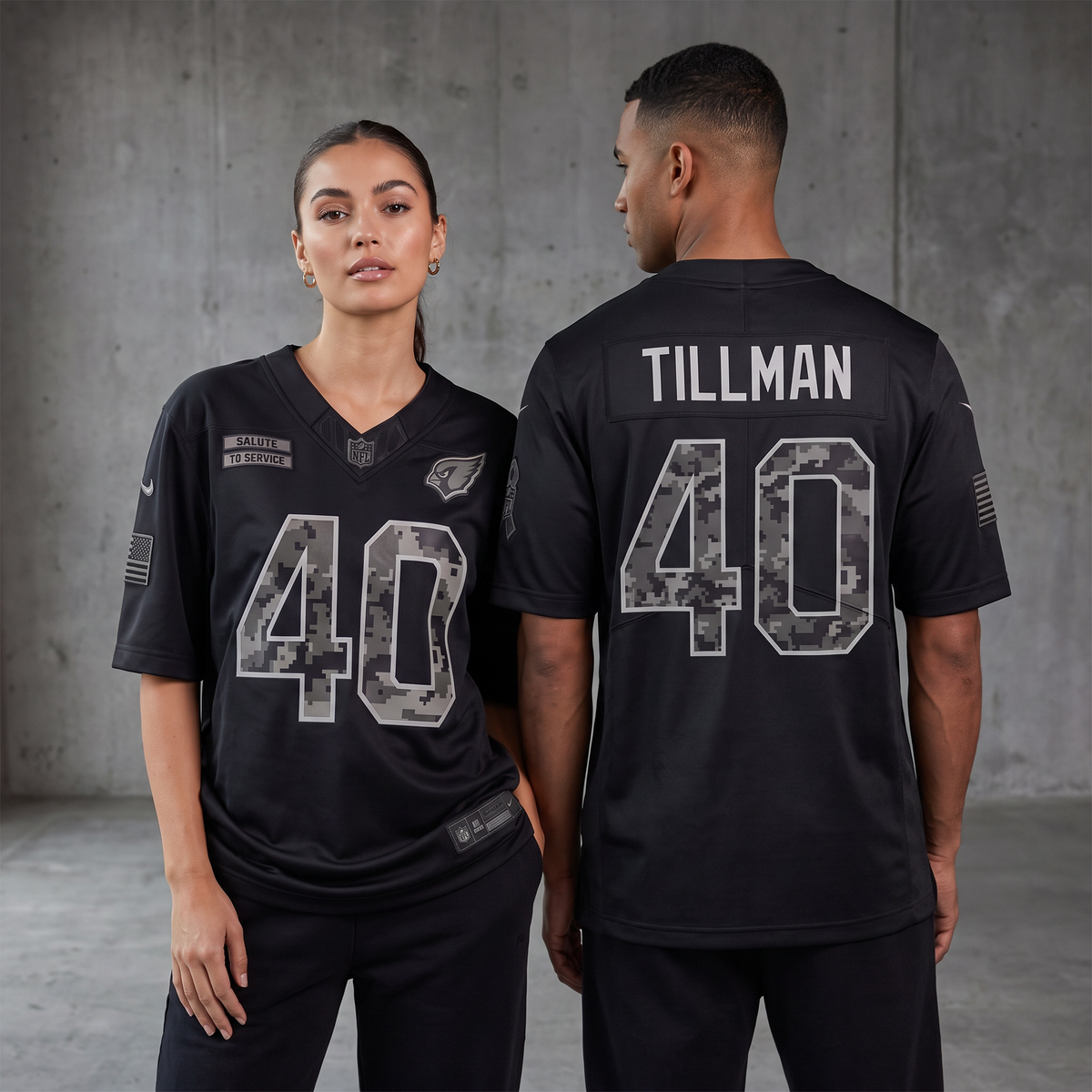 Black Gray White Philadelphia Eagles Inspired Tillman 40 Football Jersey