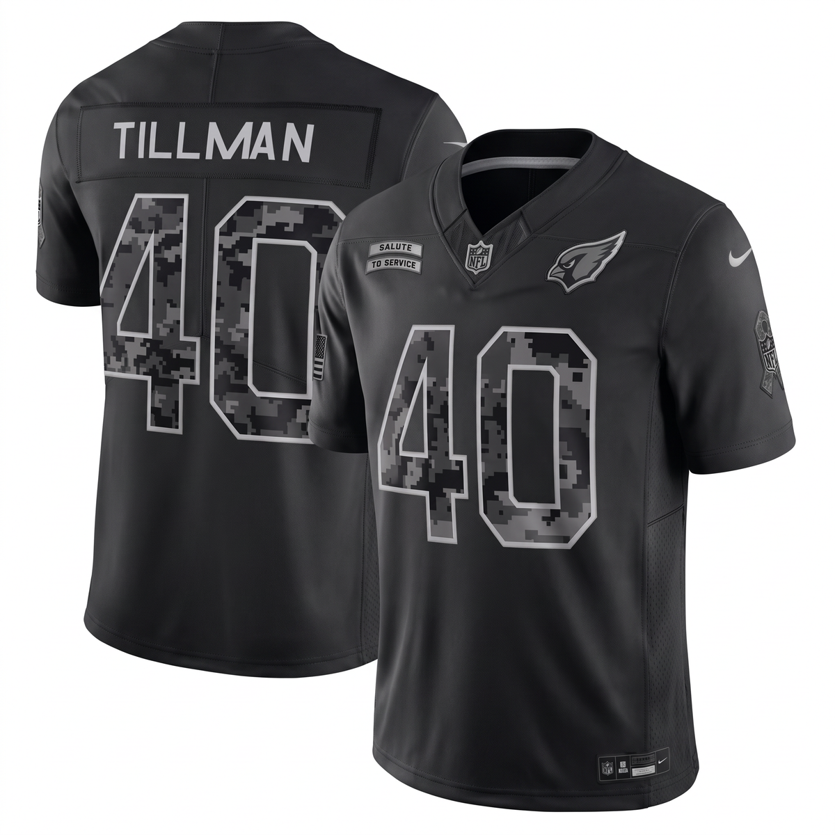 Black Gray White Philadelphia Eagles Inspired Tillman 40 Football Jersey