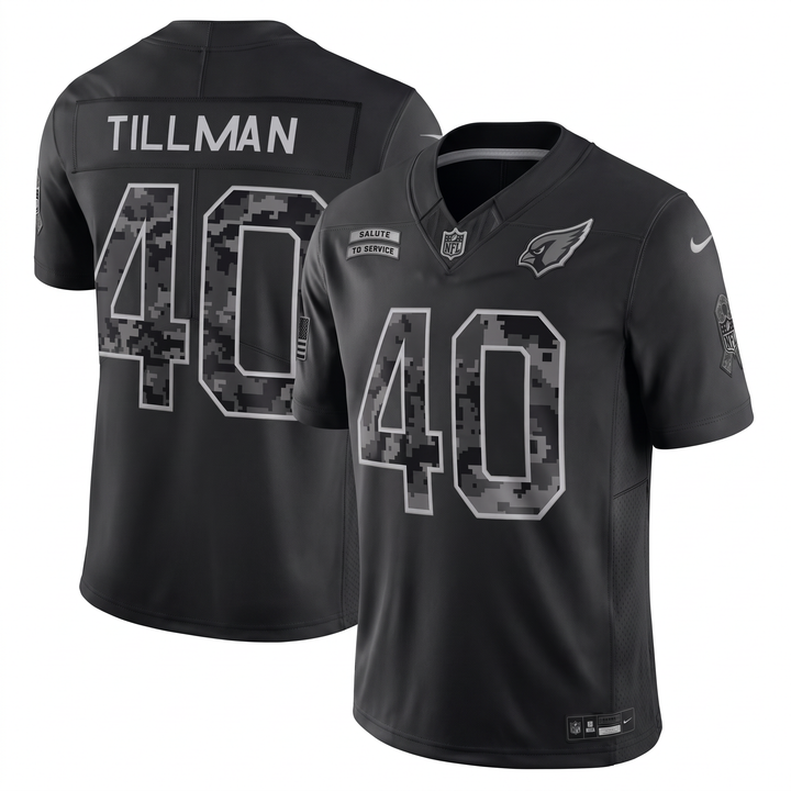 Black Gray White Philadelphia Eagles Inspired Tillman 40 Football Jersey