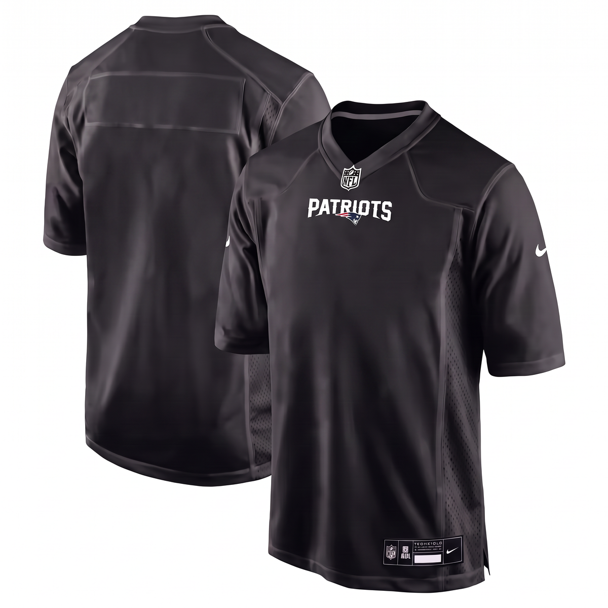 Black New England Patriots Inspired Football Jersey Personalized Name Number Shirt