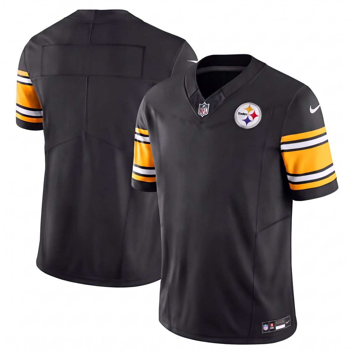 Black Yellow White Pittsburgh Steelers Inspired Football Jersey Personalized Name Number Shirt