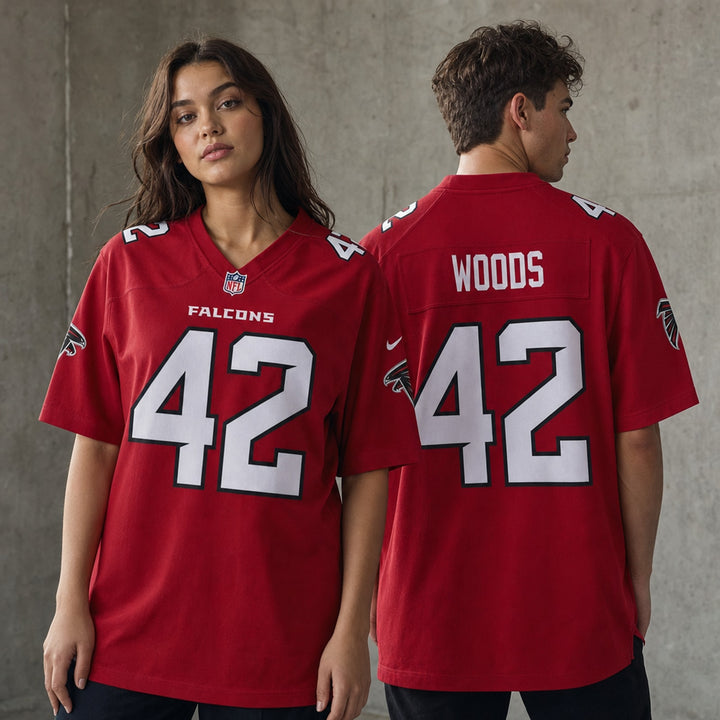 Atlanta Falcons Josh Woods Polyester Game Jersey