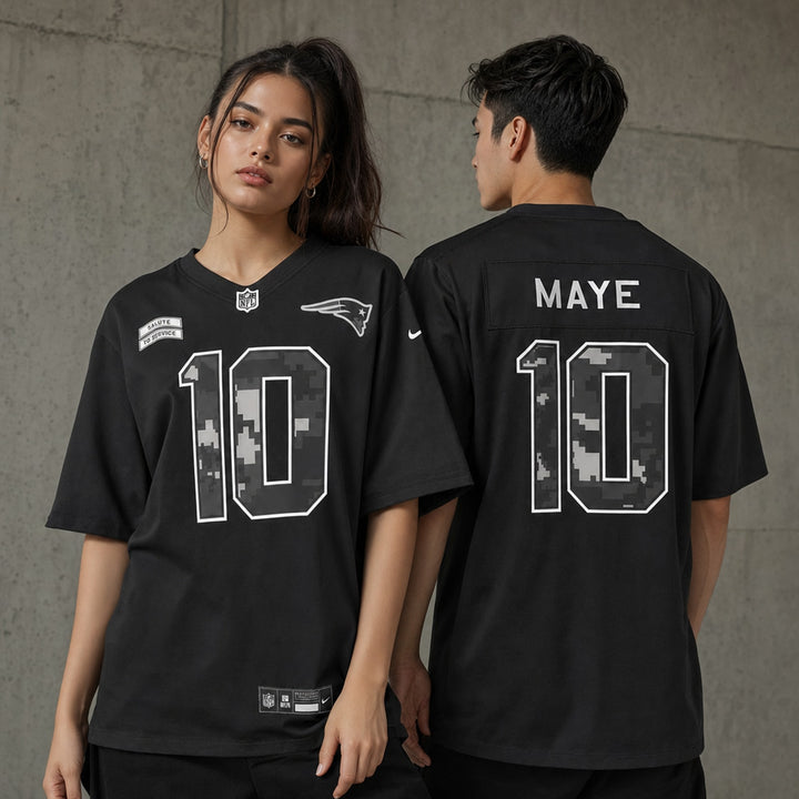 New England Patriots Drake Maye Salute Game Jersey