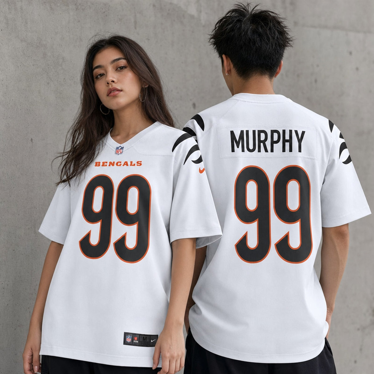 Cincinnati Bengals Myles Murphy White Game Jersey - 2
