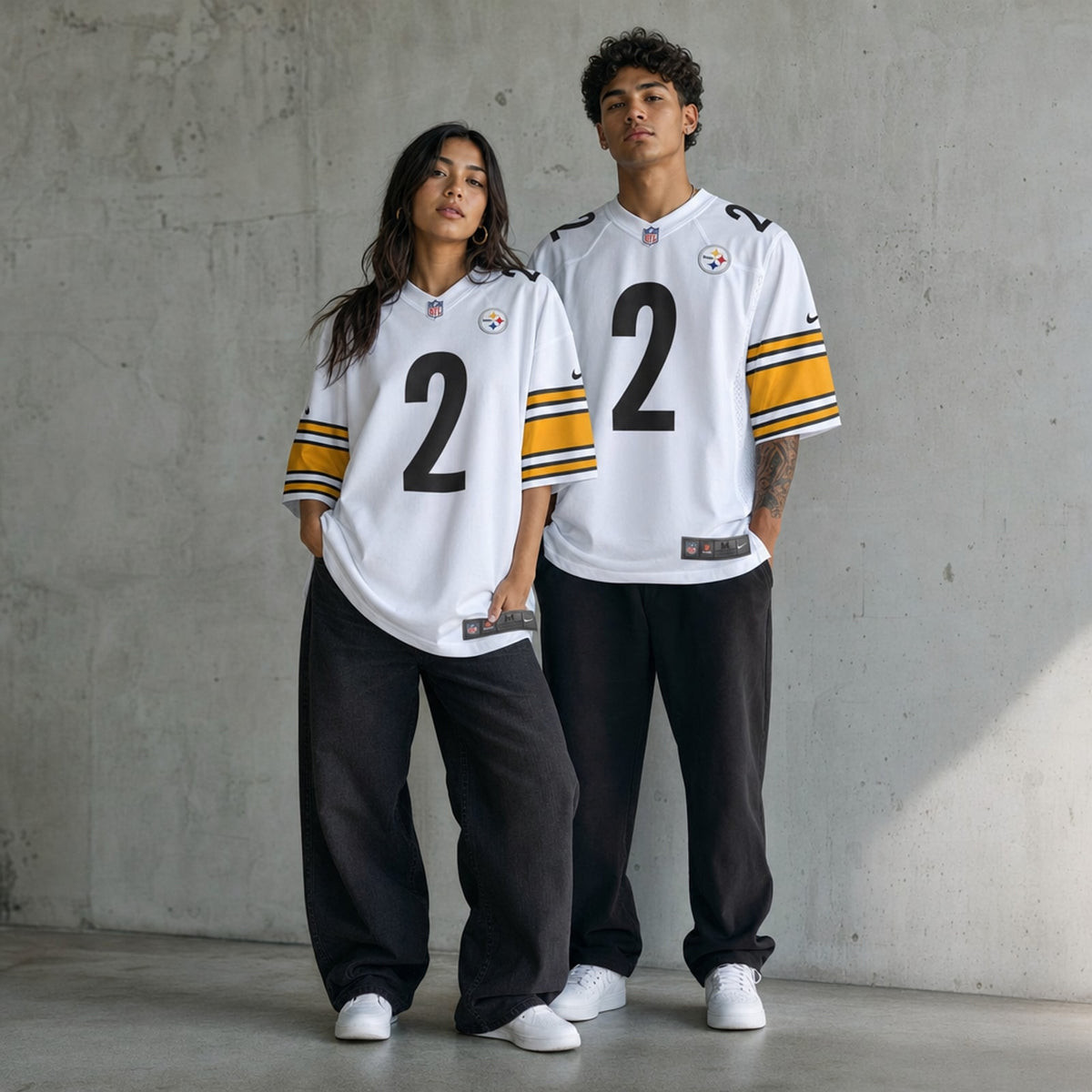 Men's Pittsburgh Steelers Justin Fields White Game Jersey JS2558 - 3