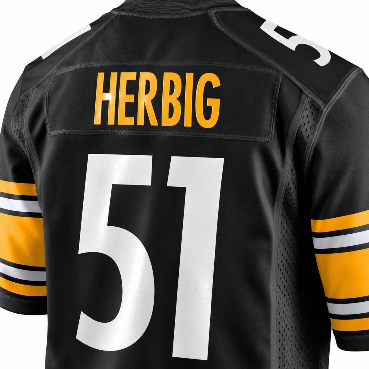 Men's Pittsburgh Steelers Nick Herbig Black Game Jersey JS8815 - 5