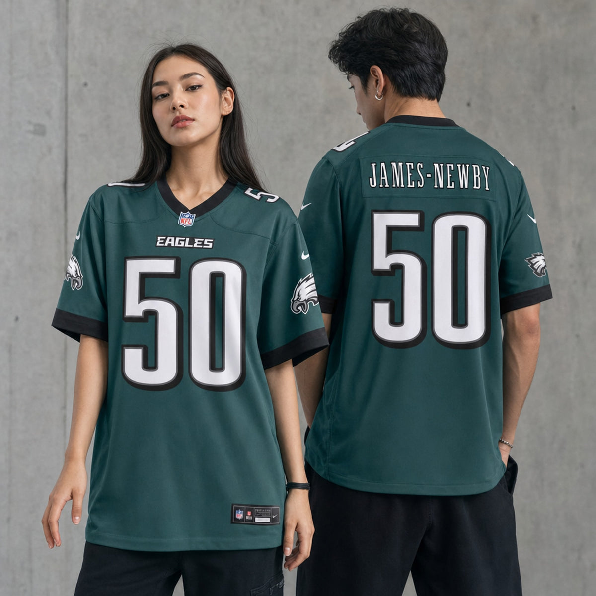 Philadelphia Eagles Keyshawn James-Newby Game Jersey - 2