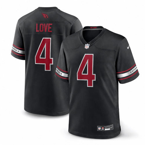 Arizona Cardinals Jeremiyah Love Black Alternate Game Jersey - 1