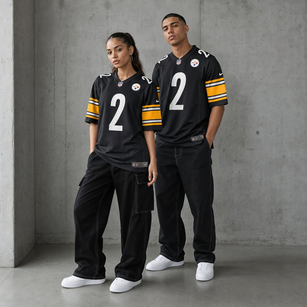 Men's Pittsburgh Steelers Justin Fields Black Game Player Jersey JS5370 - 3