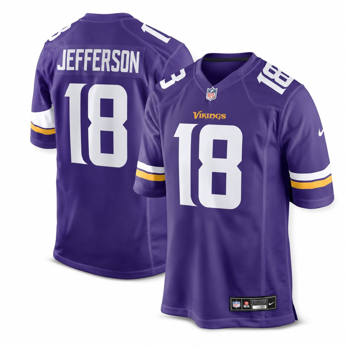 Minnesota Vikings Justin Jefferson Purple Game Jersey - 1