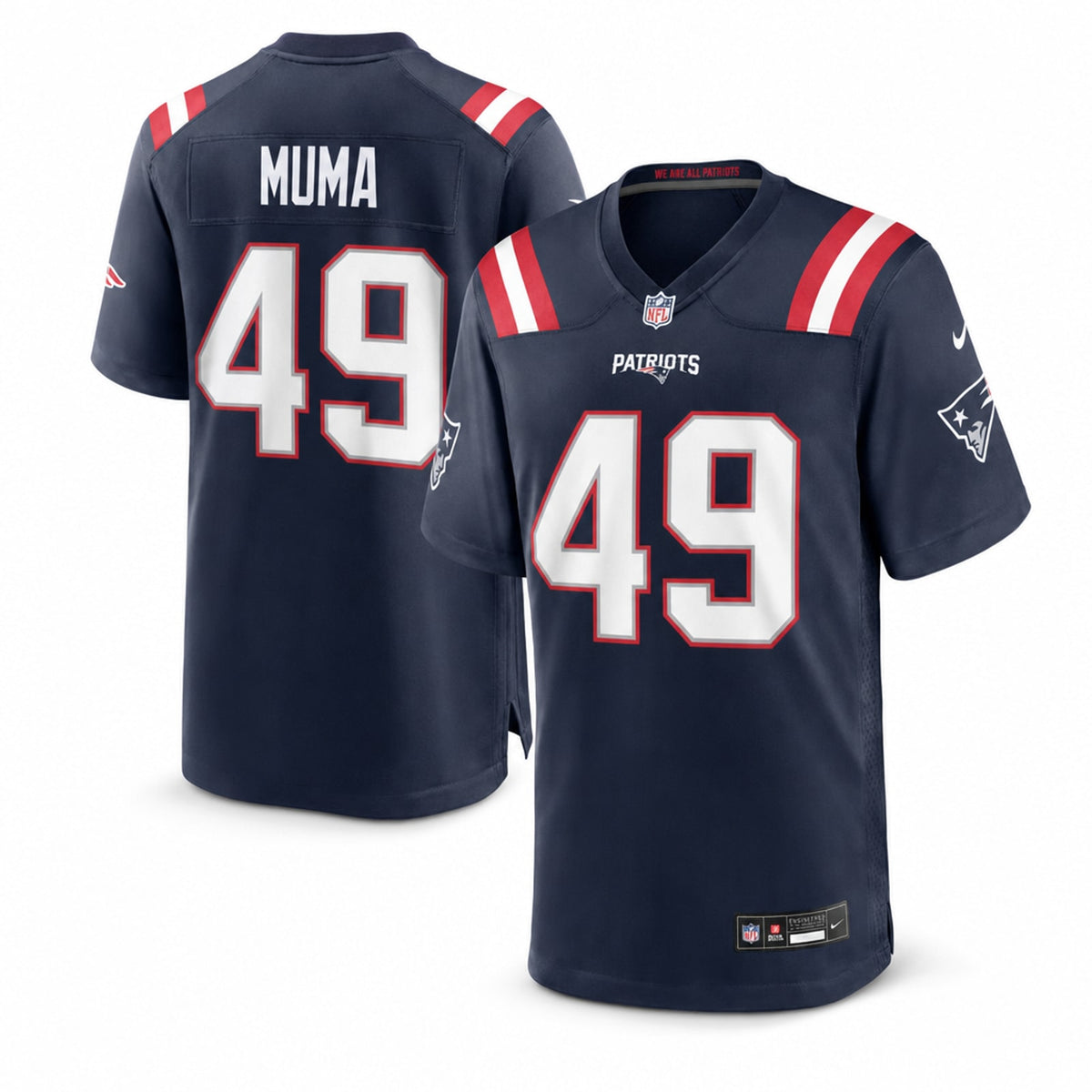 New England Patriots Chad Muma Recycled Polyester Game Jersey - 1