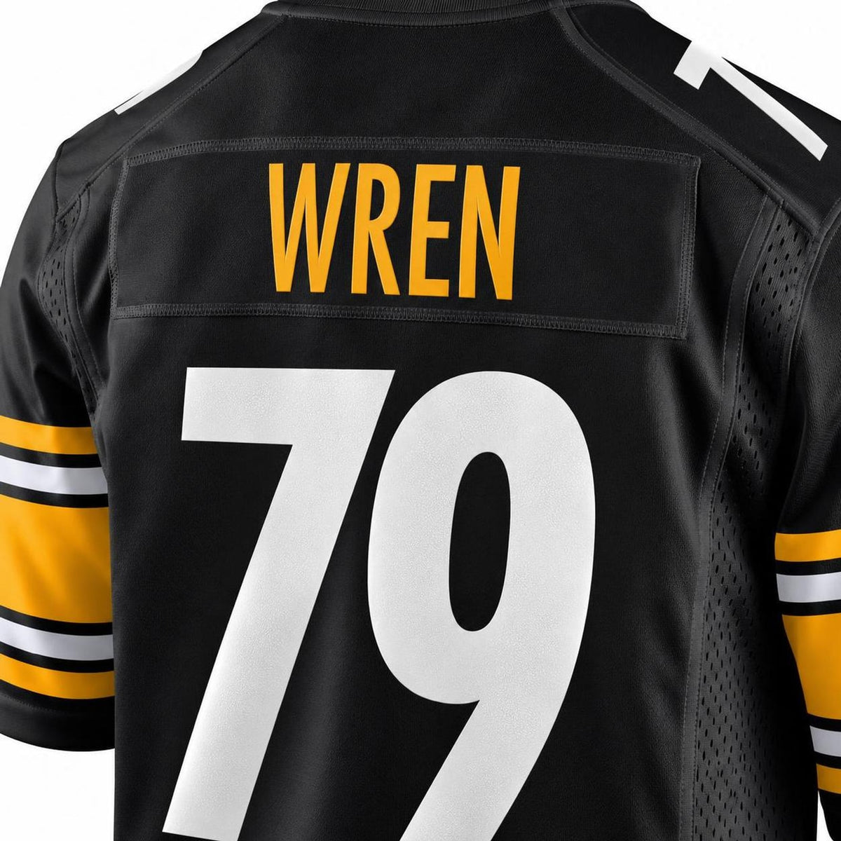 Men's Pittsburgh Steelers Renell Wren Black Game Jersey JS9242 - 5