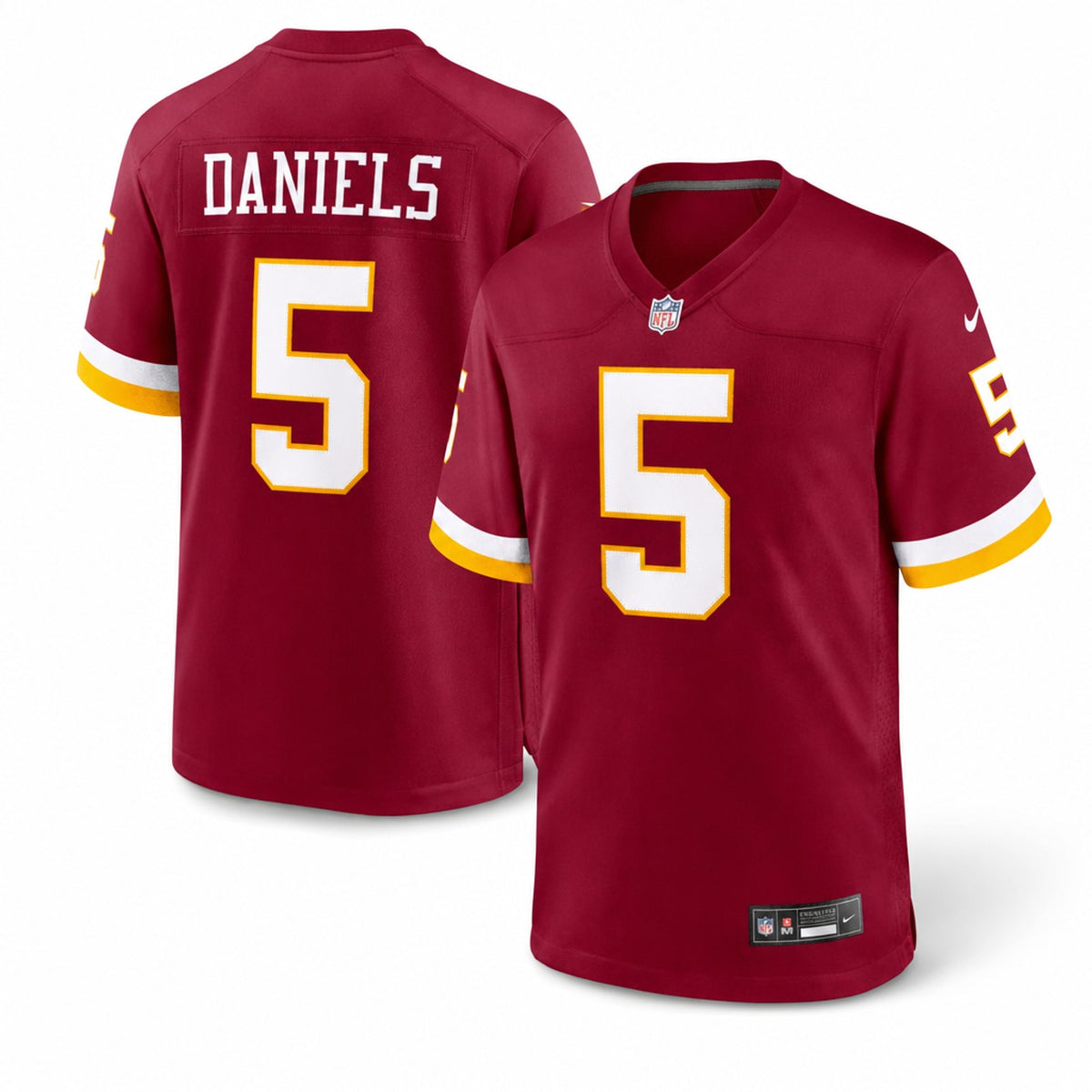 Washington Commanders Jayden Daniels Burgundy Game Jersey - 1